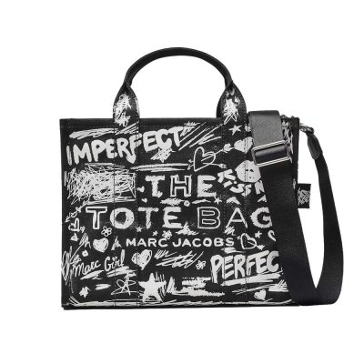 THE PUNK SCRIBBLE CANVAS MEDIUM TOTE BAG